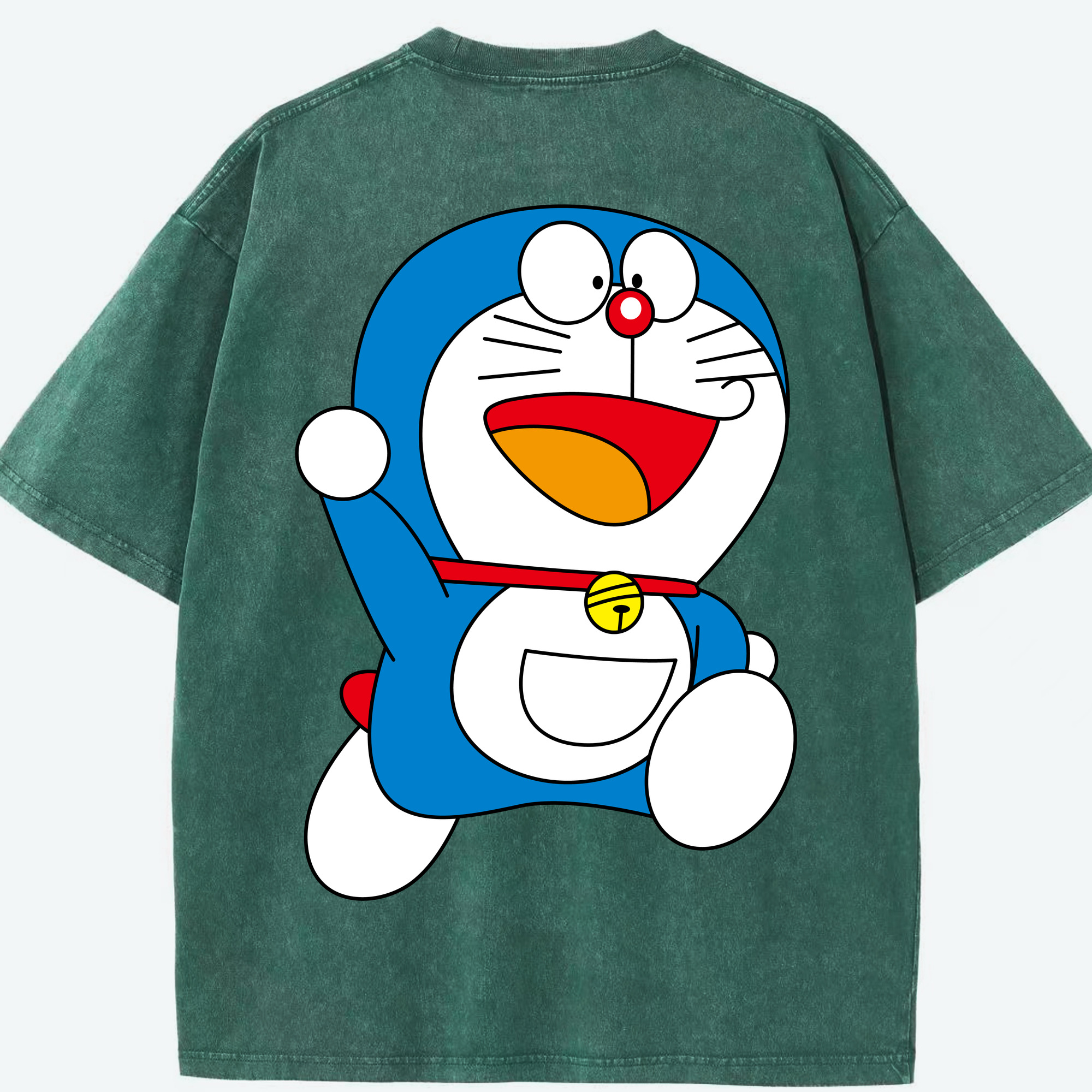 （画像用） ドラえもん Doraemon 綿100% ヴィンテージ風 半袖Tシャツ（背面プリント）